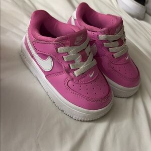 Nike Air Force ones toddler pink 5c